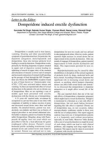 Domperidone induced erectile dysfunction - medIND