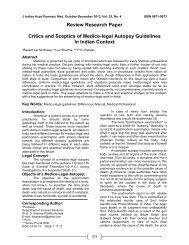 Critics and Sceptics of Medico-legal Autopsy - medIND