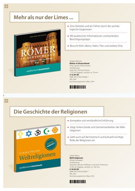 Geschichte · Philosophie · Religion · Gesellschaft · Literatur - WBG