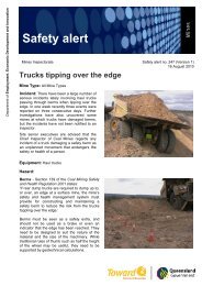 Safety alert 247 Trucks tipping over the edge 1 - Queensland Mining ...