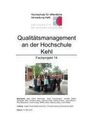 Qualitätsmanagement an der Hochschule Kehl