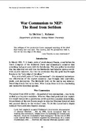 War Communism to NEP: The Road from Serfdom - Ludwig von ...