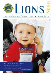 LIONS NORD Ausgabe August 2013 - zur Mitgliederzeitschrift ...