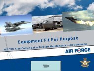 Equipment fit for purpose - Air Command Australia - Alan Collier ...