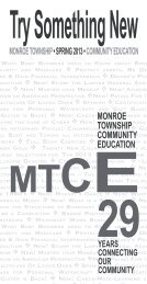 monroe township community education - Monroe Township School ...