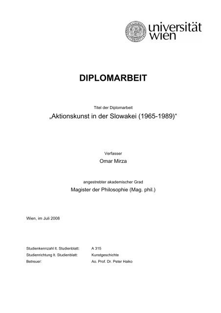 DIPLOMARBEIT - Monoskop