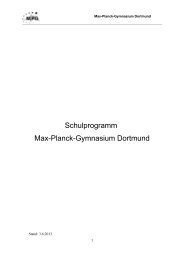 Schulprogramm Max-Planck-Gymnasium Dortmund - MPG-Dortmund