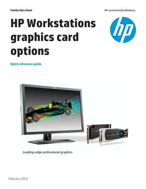 HP Workstations graphics card options - Hewlett Packard