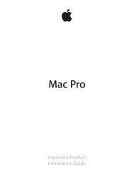 Mac Pro Important Product Information Guide - Support - Apple