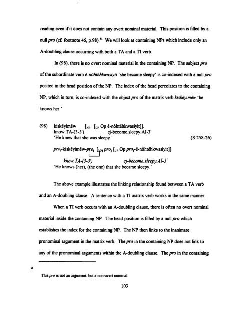 Adverbial and Argument-Doubling Clauses in Cree - MSpace