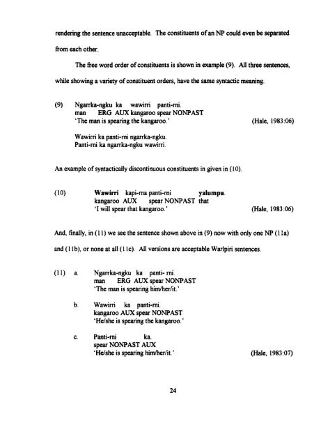 Adverbial and Argument-Doubling Clauses in Cree - MSpace