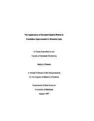 The Application of Ooubled Haploid Plants to Population ... - MSpace