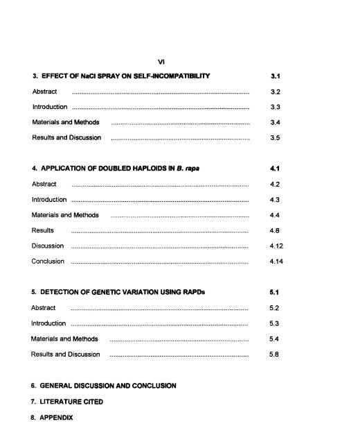 The Application of Ooubled Haploid Plants to Population ... - MSpace