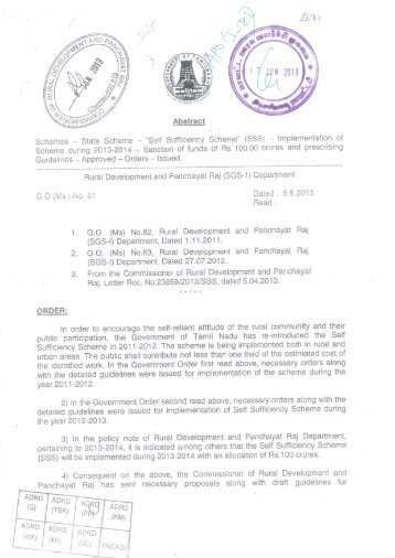 Self Sufficiency Scheme-2013-14_Guidelines_G.o(Ms) No51_05 ...