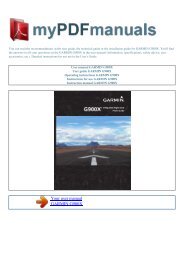 User manual GARMIN G900X - MY PDF MANUALS