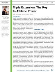 Triple Extension - the key to athletic power