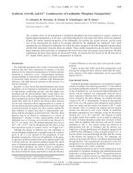 Synthesis, Growth, and Er3+ Luminescence of Lanthanide ...