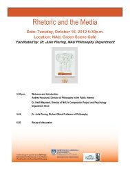 Rhetoric and the Media Handout - Northern Arizona University