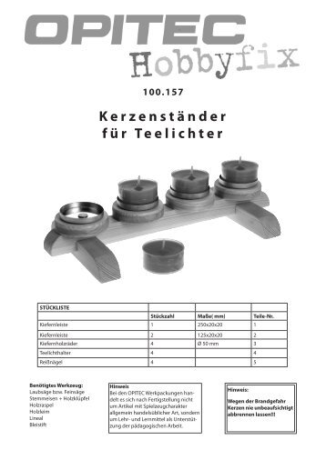 100.157 Kerzenständer für Teelichter