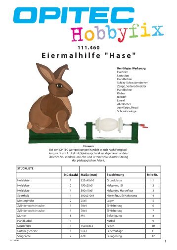 Eiermalhilfe "Hase"