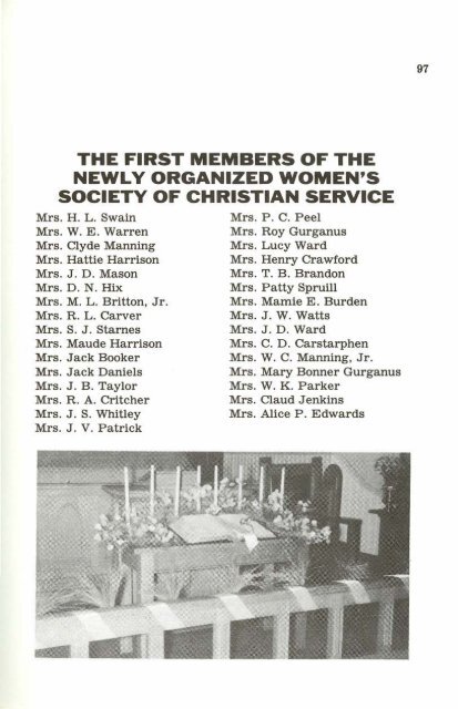 OUR LEGACY FROM THE PAST - NCCUMC