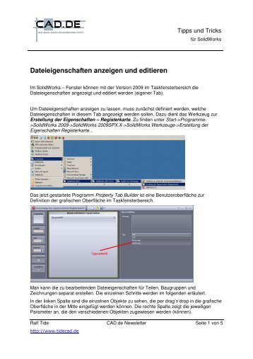 Dateieigenschaften anzeigen und editieren - CAD.de News