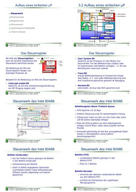 3.2 Aufbau eines einfachen µP Steuerwerk des ... - next-internet.com