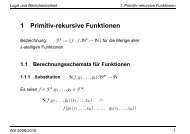 1 Primitiv-rekursive Funktionen