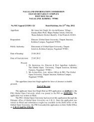 23 May'12 - Nagaland State Information Commission