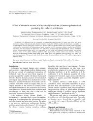 Effect of ethanolic extract of Phyla nodiflora (Linn.) Greene against ...