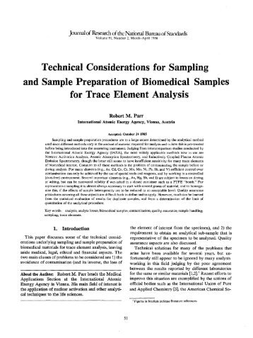 technical considerations for sampling and sample preparation of ...