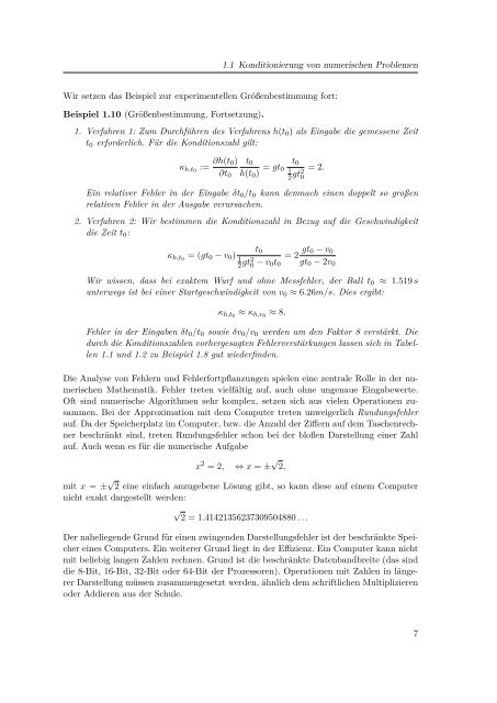 Einführung in die Numerische Mathematik - Lehrstuhl Numerische ...