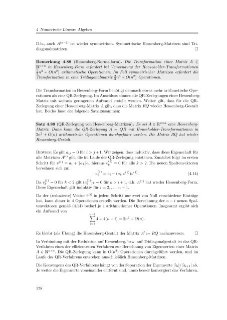 Einführung in die Numerische Mathematik - Lehrstuhl Numerische ...