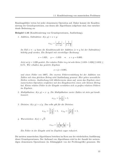 Einführung in die Numerische Mathematik - Lehrstuhl Numerische ...