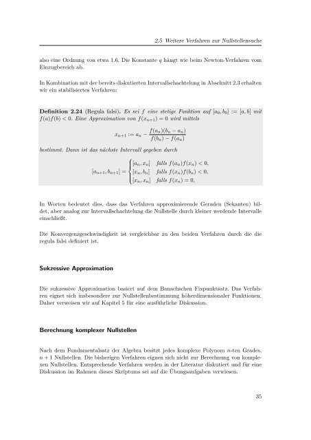 Einführung in die Numerische Mathematik - Lehrstuhl Numerische ...