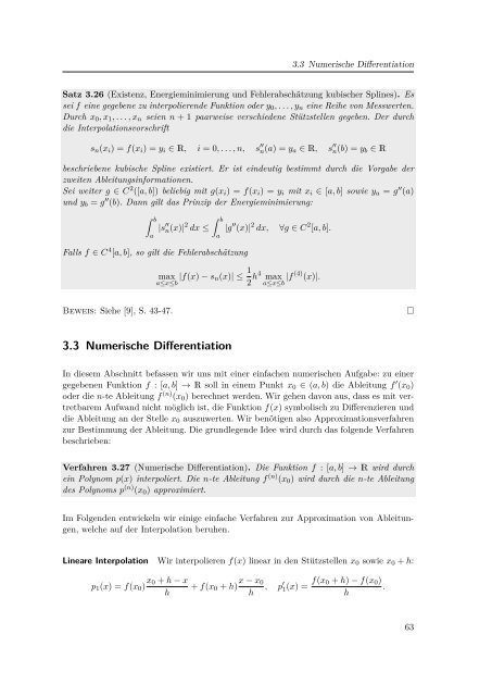 Einführung in die Numerische Mathematik - Lehrstuhl Numerische ...