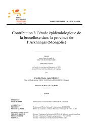 Contribution à l'étude épidémiologique de la brucellose dans la ...