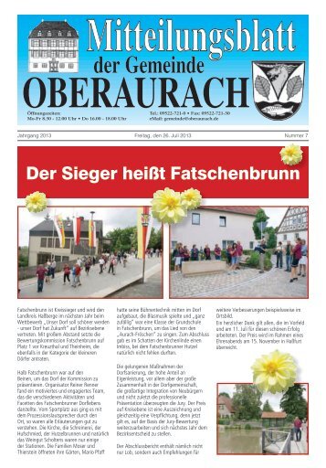 Der Sieger heißt Fatschenbrunn - Oberaurach