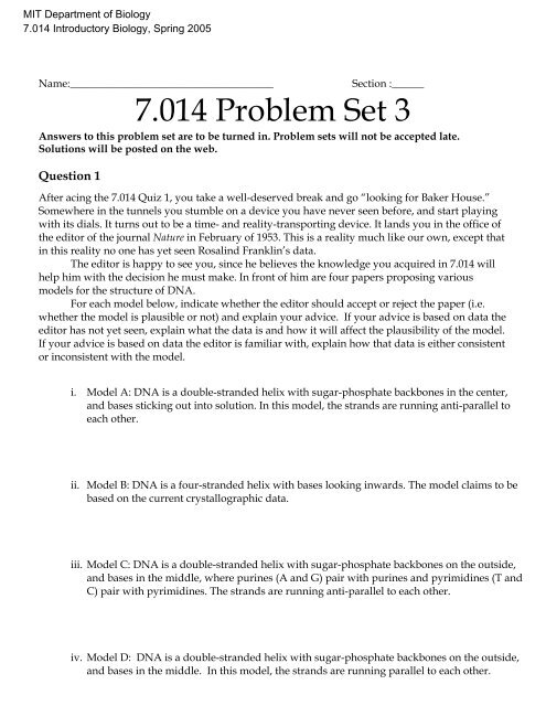 7.014 Problem Set 3