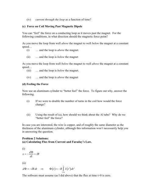 Challenge Problems: Faraday's Law - MIT OpenCourseWare