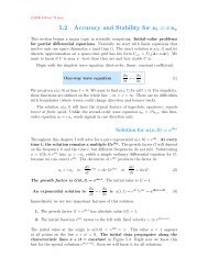 5.2 Accuracy and Stability for u t = cux