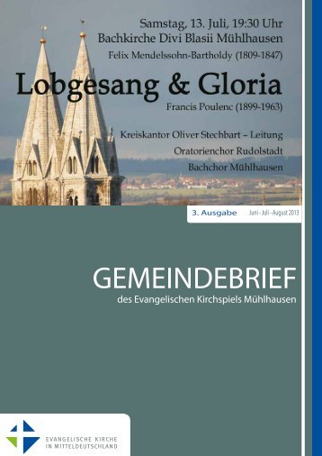 GEMEINDEBRIEF - Evangelischer Kirchenkreis Mühlhausen