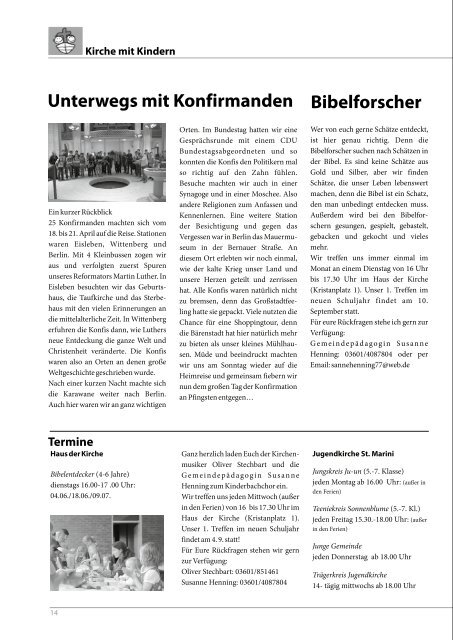 GEMEINDEBRIEF - Evangelischer Kirchenkreis Mühlhausen