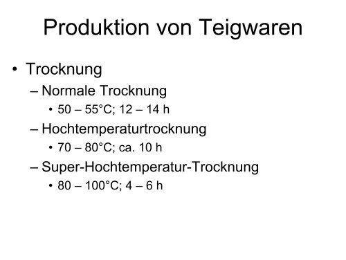 Getreidetechnologie II