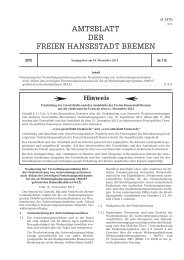 AMTSBLATT DER FREIEN HANSESTADT BREMEN - E-LIB