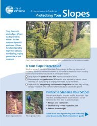Homeowner's Guide to Protecting Your Slopes - the City of Olympia