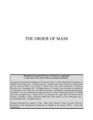 Order of Mass - United States Conference of Catholic Bishops