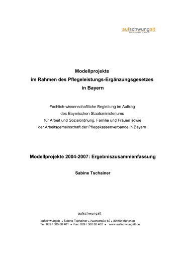 Ergebniszusammenfassung - aufschwungalt.de