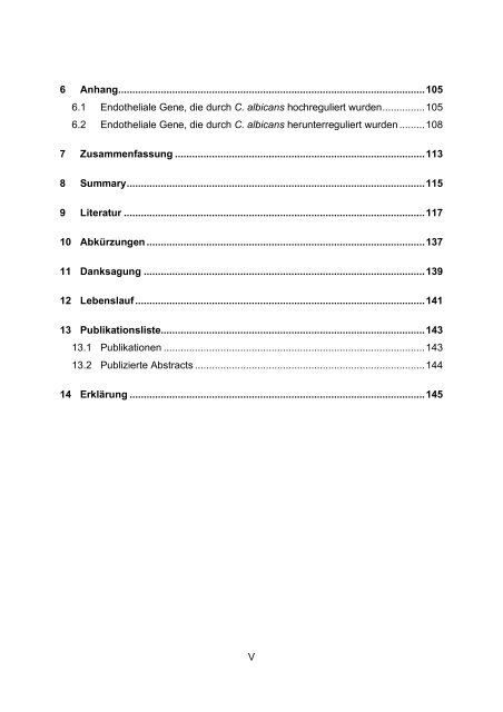 Candida albicans-induzierte Genexpression in primären ... - OPUS