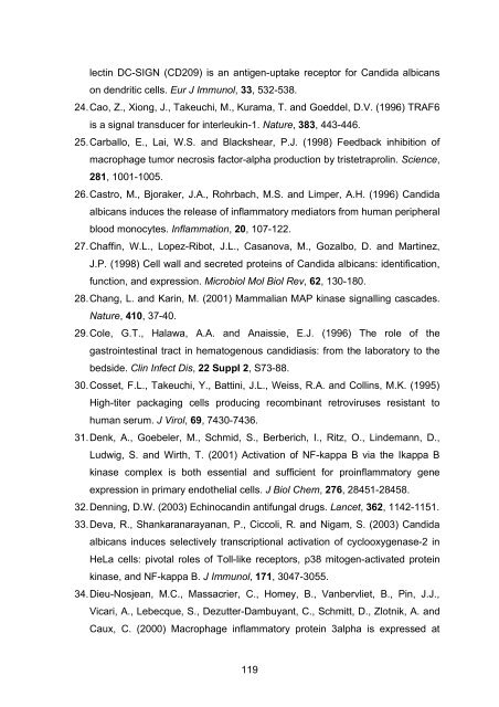 Candida albicans-induzierte Genexpression in primären ... - OPUS